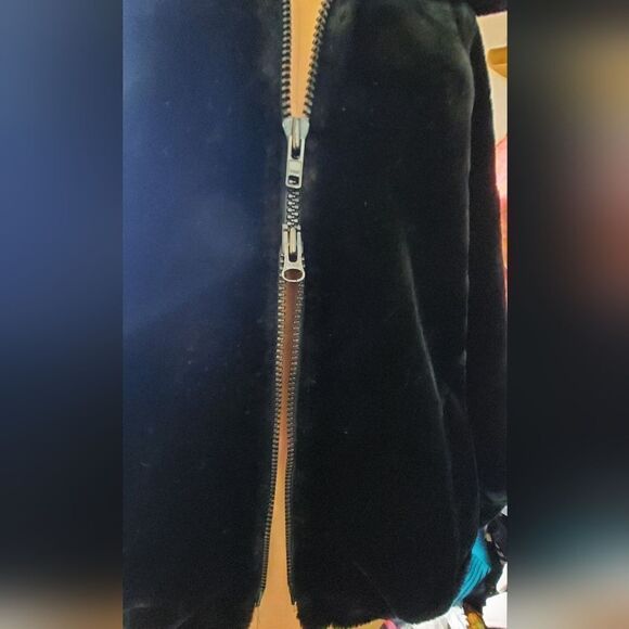 Vintage Leslie Fay | Faux Fur Jacket  Black Jacket Size S - Picture 6 of 8